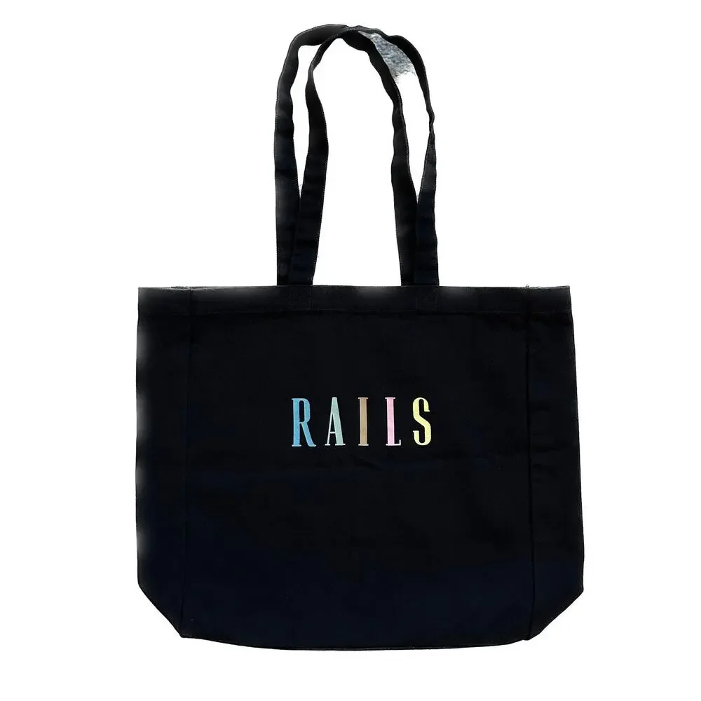 Rails Black Canvas Tote Bag